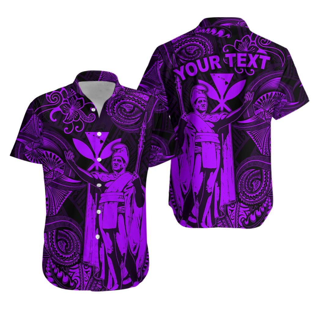 (Custom Personalised) Hawaii King Kamehameha Map Polynesian Hawaiian Shirt Kanaka Maoli Unique Style - Purple LT8 - Wonder Print Shop