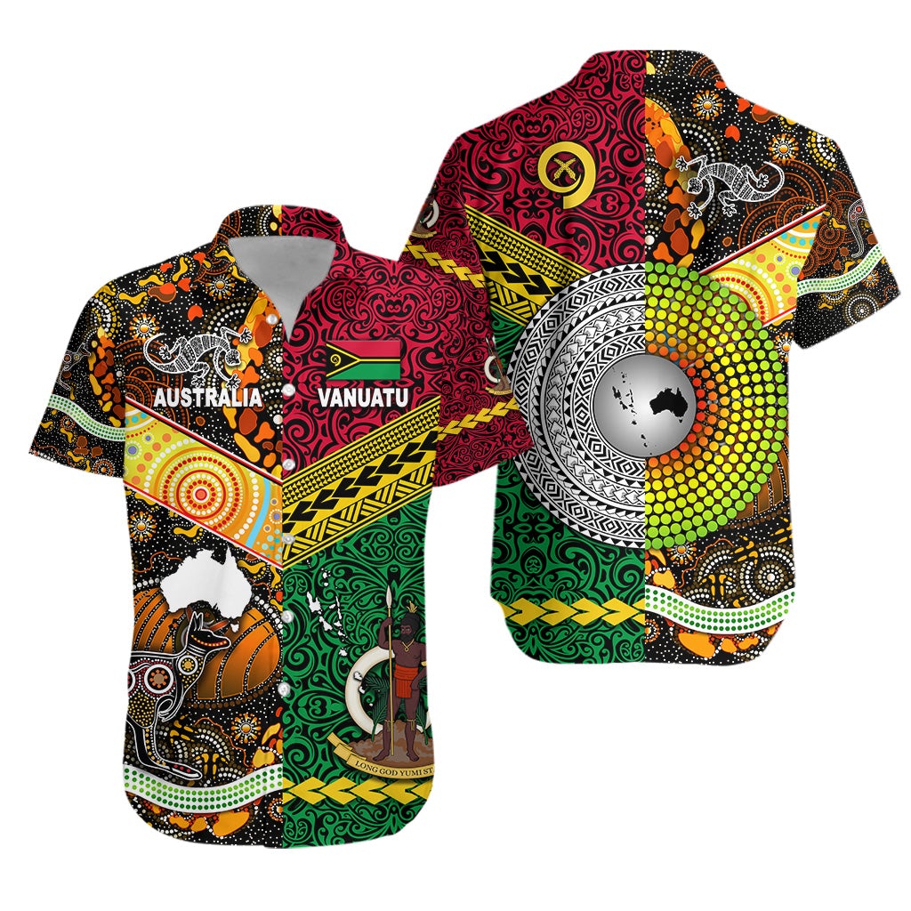 Vanuatu and Australia Hawaiian Shirt Together LT8 - Wonder Print Shop