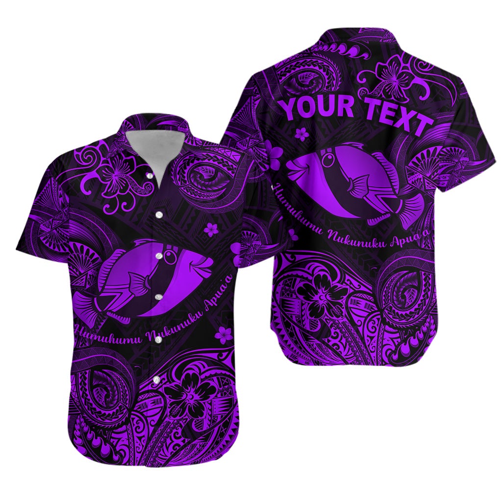 (Custom Personalised) Hawaii State Fish: Humuhumu Nukunuku Apua'a Polynesian Hawaiian Shirt Unique Style - Purple LT8 - Wonder Print Shop