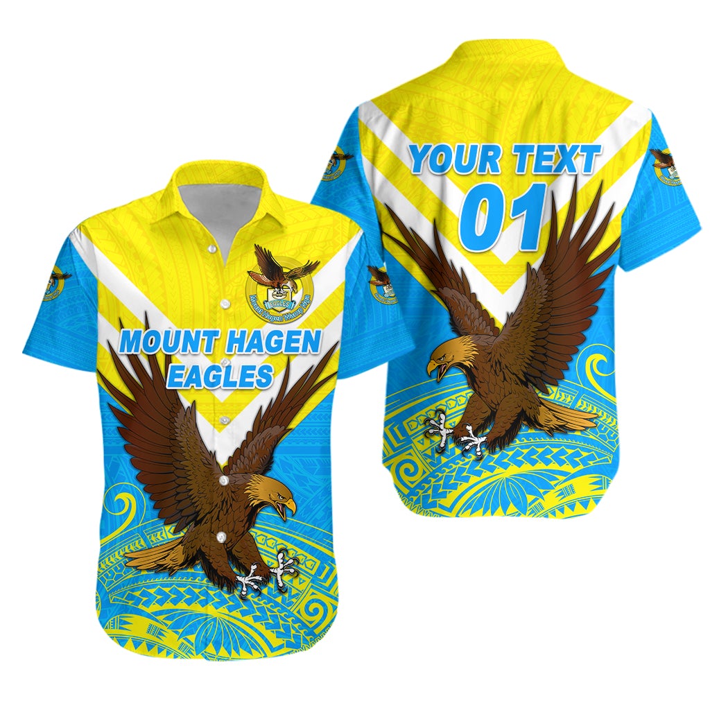 (Custom Personalised) Papua New Guinea Mount Hagen Eagles Hawaiian Shirt Wamp Nga Rugby - Blue, Custom Text And Number LT8 - Wonder Print Shop