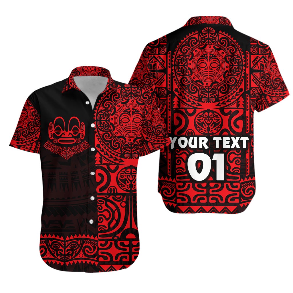 (Custom Personalised) Marquesas Islands Hawaiian Shirt Marquesan Tattoo Unique Style - Red LT8 - Wonder Print Shop