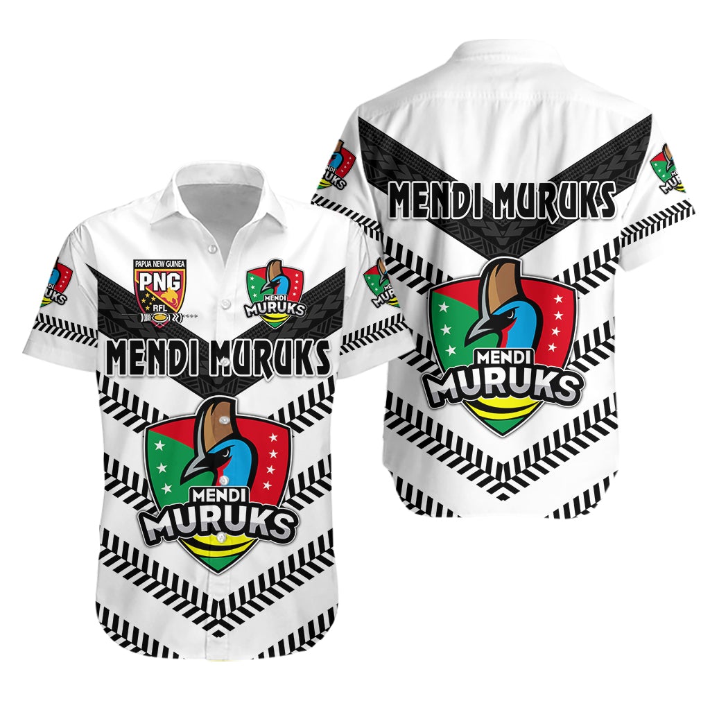 Papua New Guinea PRK Mendi Muruks Hawaiian Shirt Rugby Original Style White LT8 - Wonder Print Shop