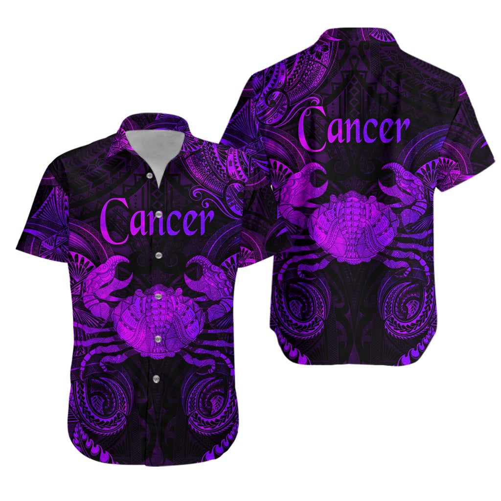 Cancer Zodiac Polynesian Hawaiian Shirt Unique Style - Purple LT8 - Wonder Print Shop