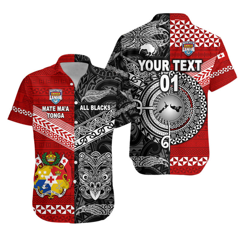 (Custom Personalised) Mate Ma'a Tonga Ngatu And New Zealand Maori All Black Aboriginal Hawaiian Shirt Rugby Together LT8 - Wonder Print Shop