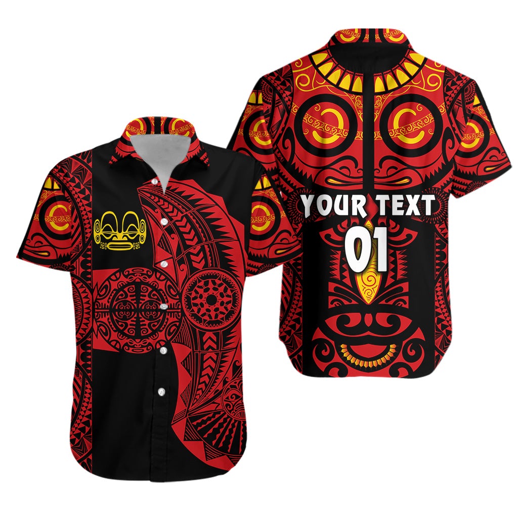 (Custom Personalised) Marquesas Islands Hawaiian Shirt Marquesan Tattoo Original Style - Red LT8 - Wonder Print Shop