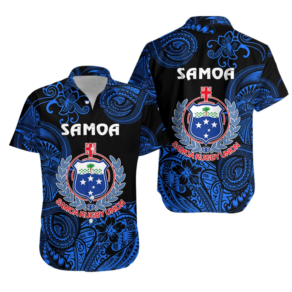 Samoa Manu Hawaiian Shirt Rugby Unique Style Black LT8 - Wonder Print Shop