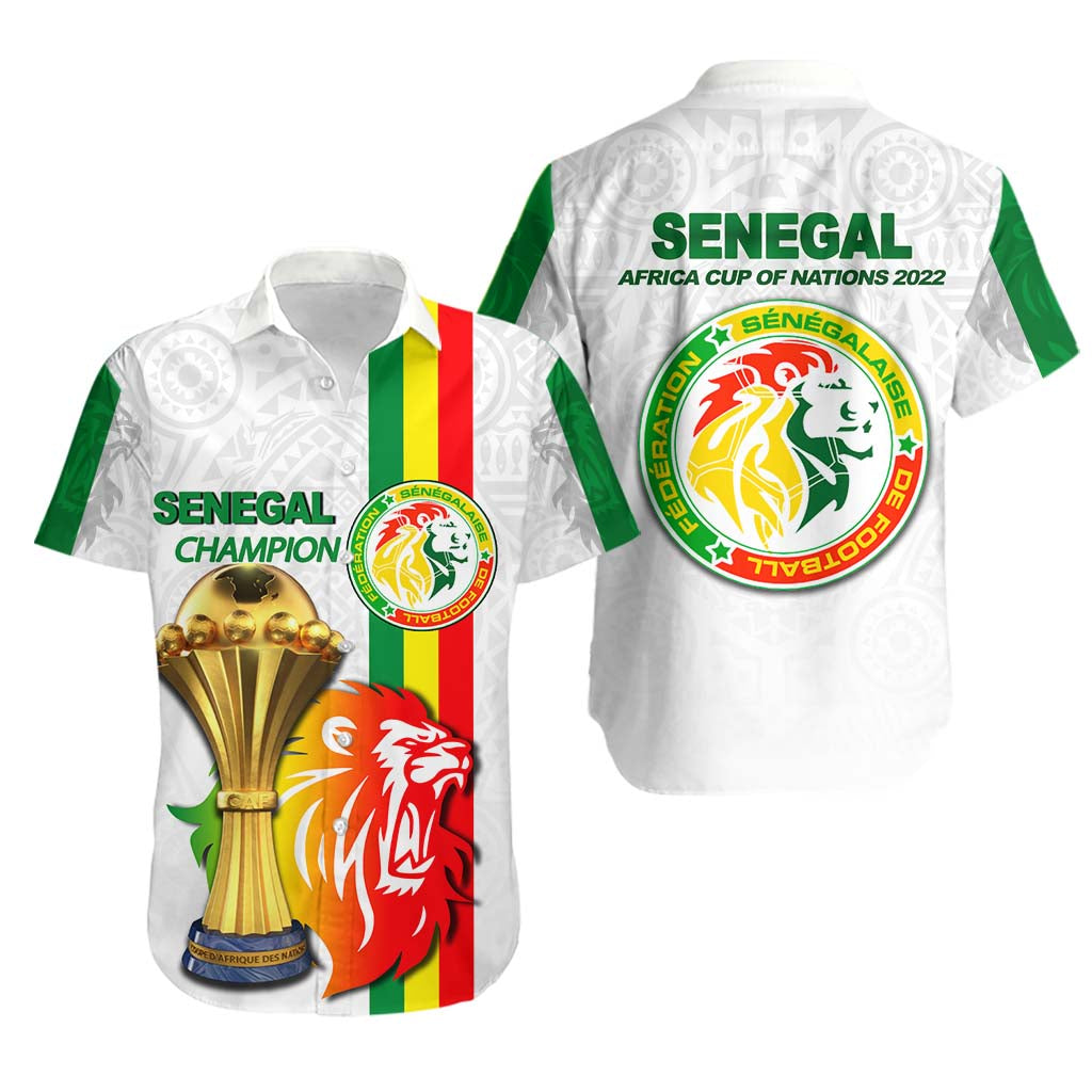 Senegal Football Champion Hawaiian Shirt White Style LT6 - Wonder Print Shop