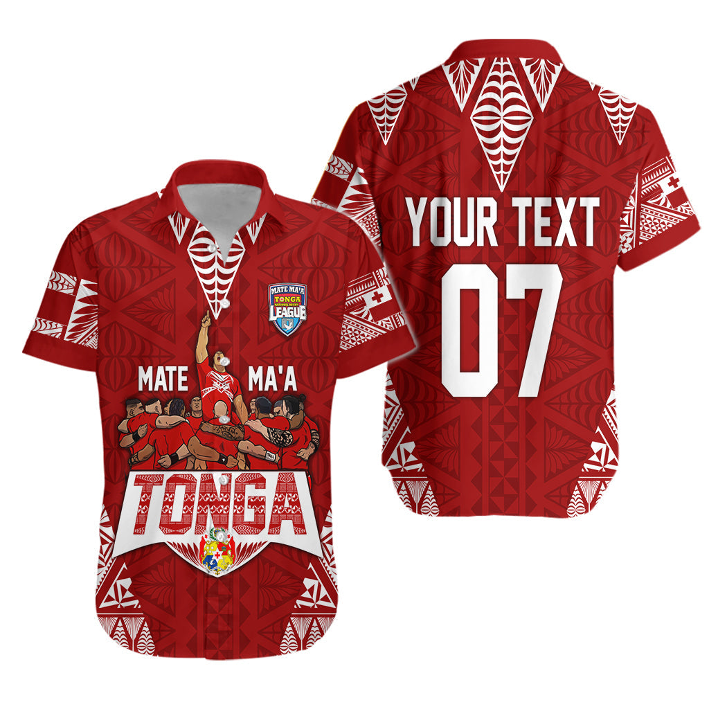 Personalised Tonga Rugby Hawaiian Shirt Mate Ma'a Tonga Warriors - Wonder Print Shop