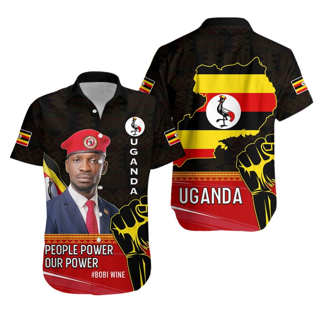 Uganda Hawaiian Shirt Bobi Wine People Power Our Power LT13 - Wonder Print Shop