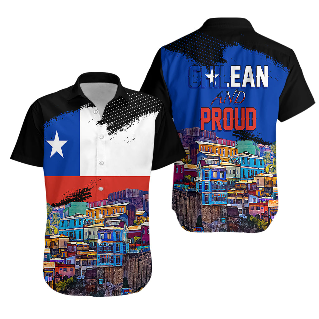 Chile Valparaiso Skyline Hawaiian Shirt Chilean and Proud - Wonder Print Shop