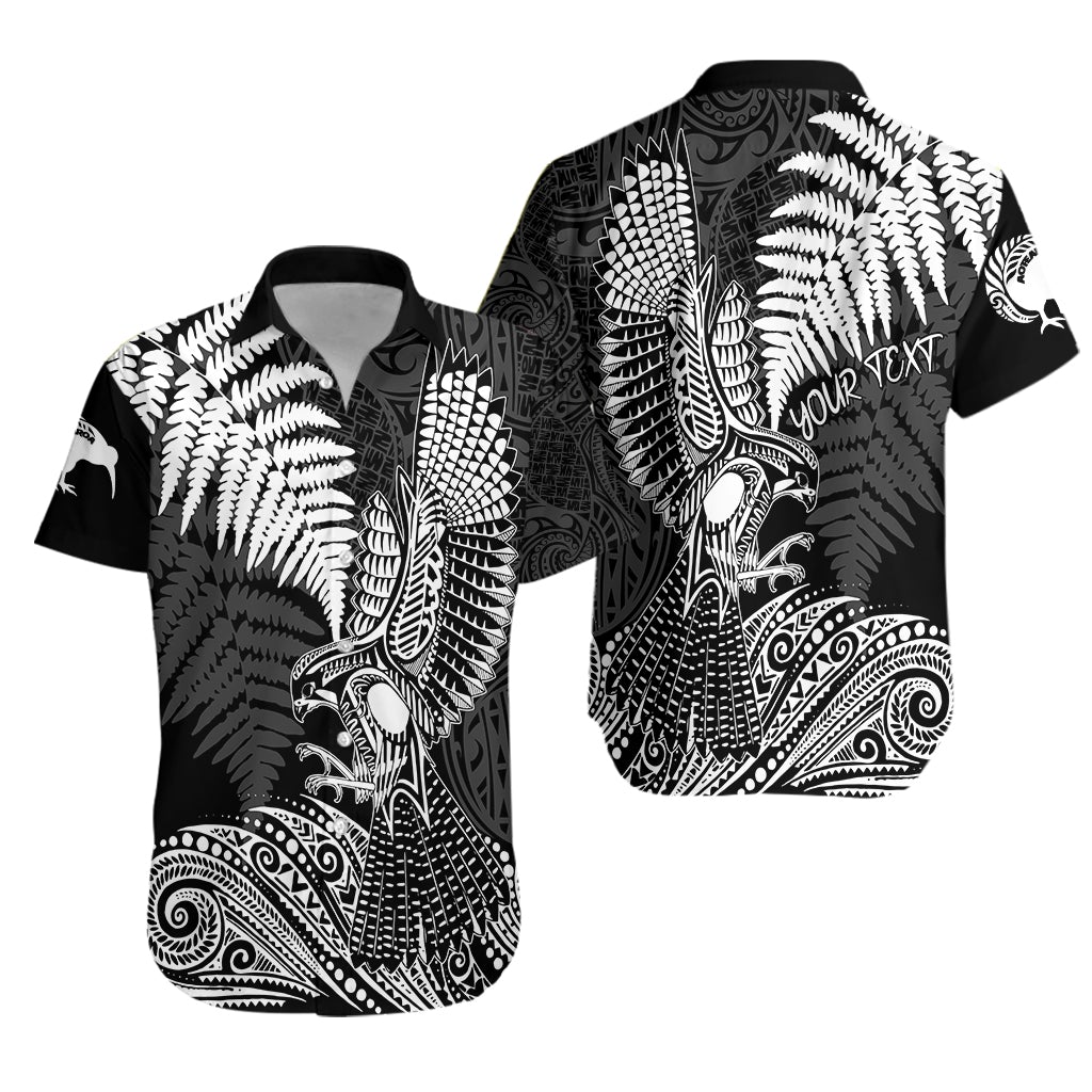 (Custom Personalized) Aotearoa Silver Fern Hawaiian Shirt Flying Krearea - Wonder Print Shop