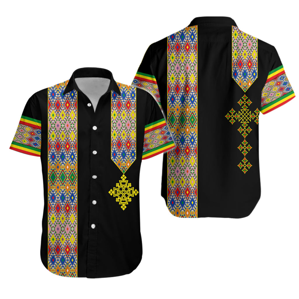 habesha-tilet-pattern-hawaiian-shirt-ethiopia-emblem