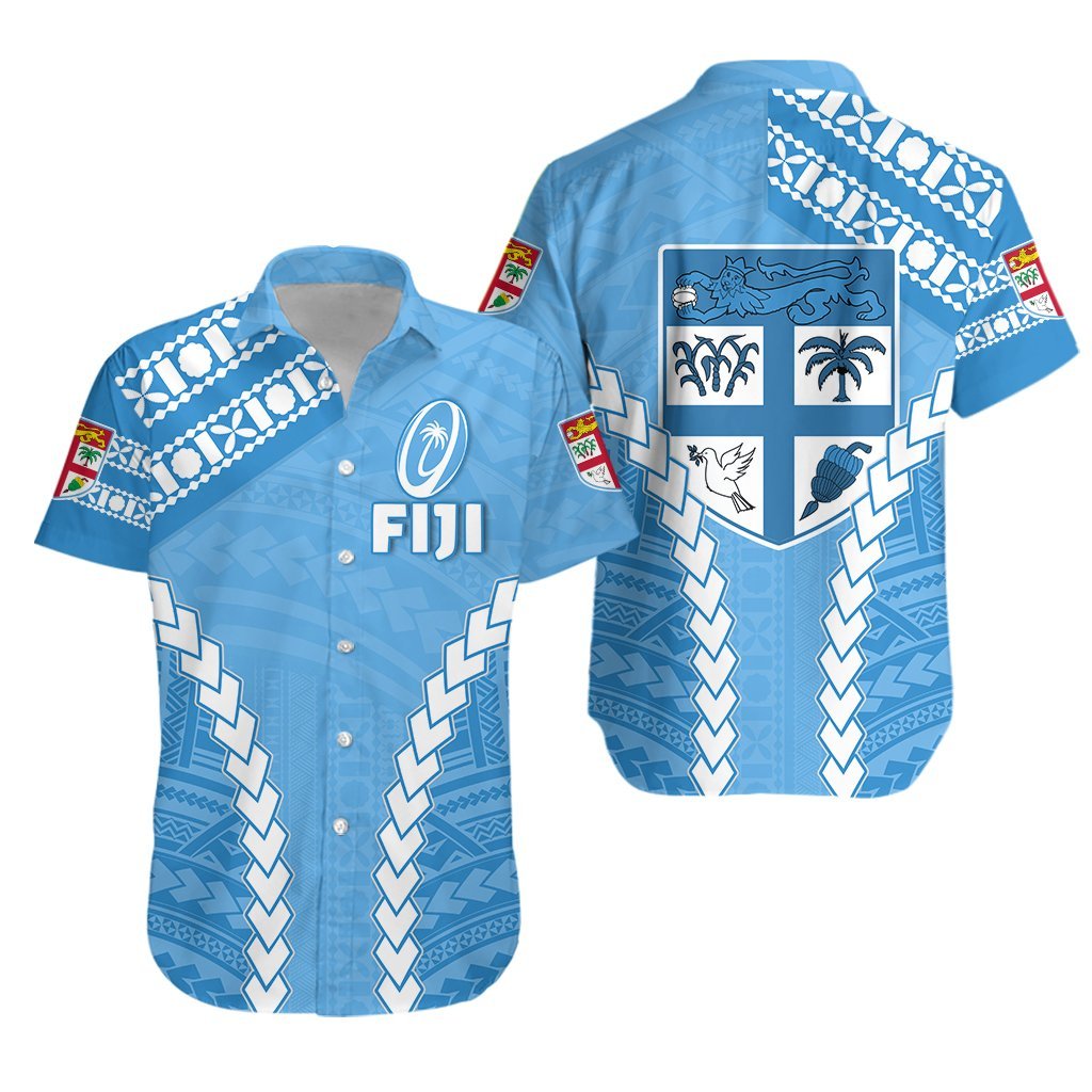 Fiji Rugby Hawaiian Shirt Fresh Version Blue - Wonder Print Shop