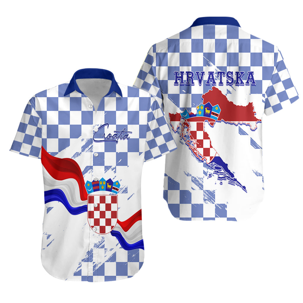 croatia-hawaiian-shirt-checkerboard-grunge-style-blue-color