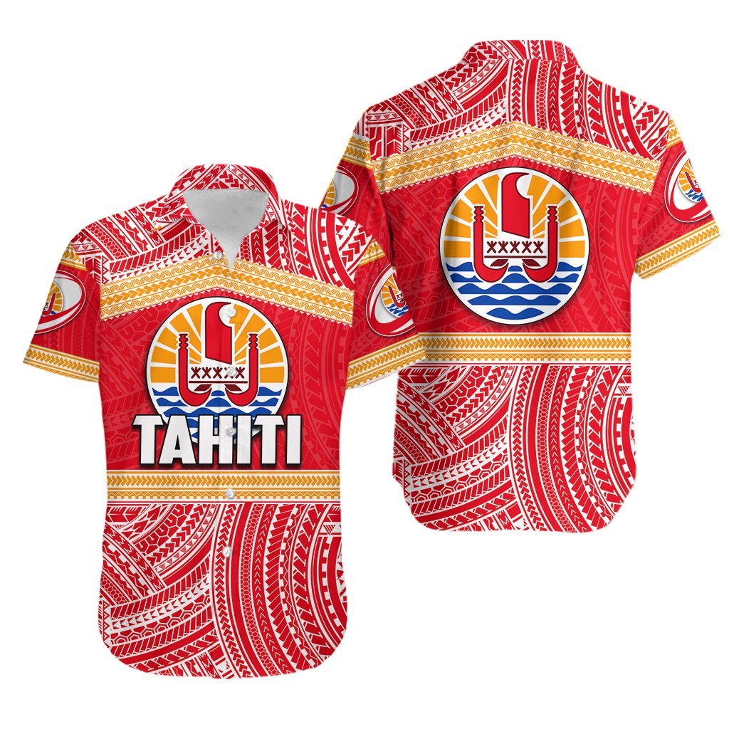 Tahiti Rugby Polynesian Patterns Hawaiian Shirt - Wonder Print Shop