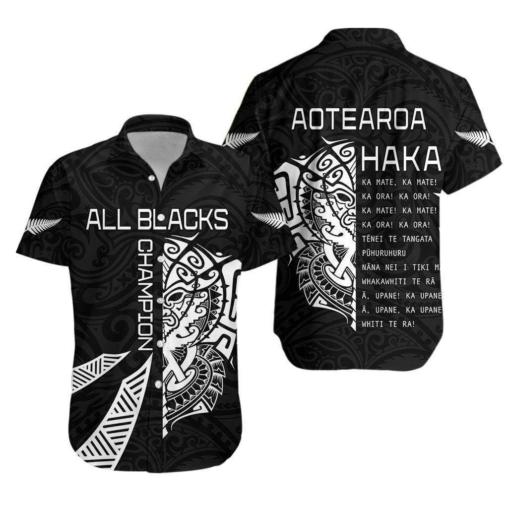 New Zealand Rugby Hawaiian Shirt Haka All Blacks mix Ta Moko LT13 - Wonder Print Shop