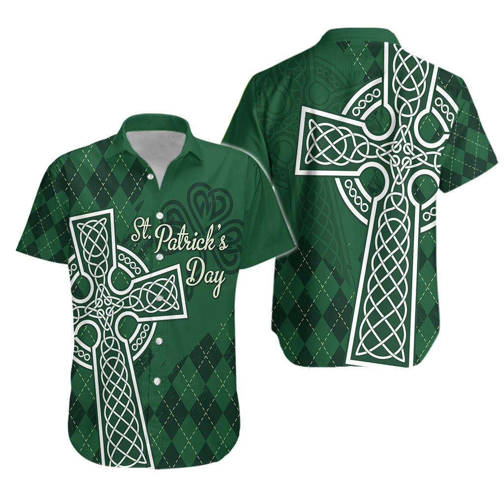 Irish Hawaiian Shirt St. Patrick Day Mix Celtic Cross - Wonder Print Shop