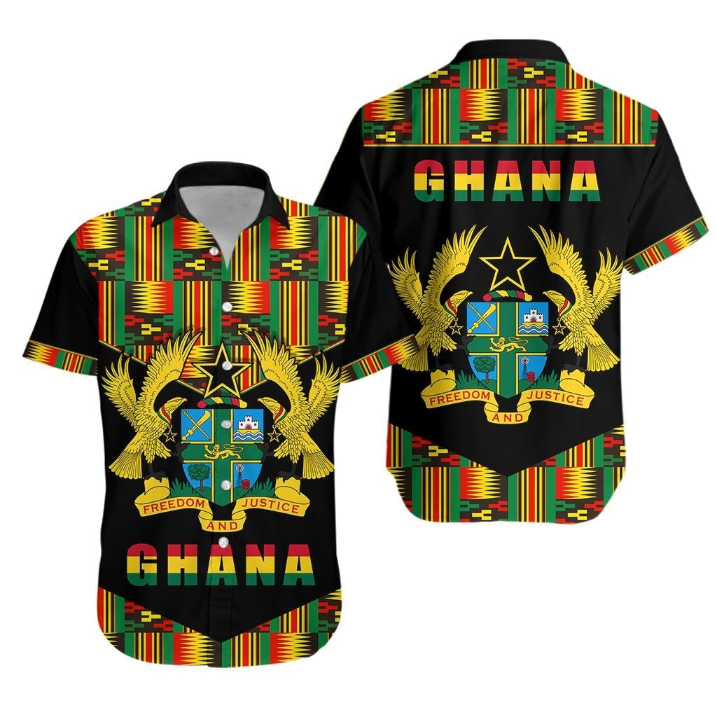 Ghana Proud Hawaiian Shirt Ankara Kente LT13 - Wonder Print Shop