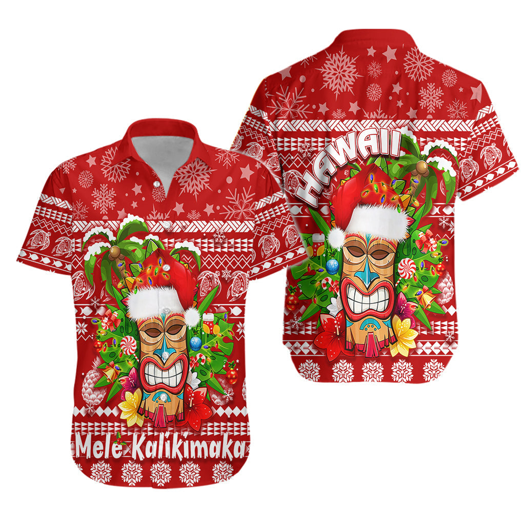 Hawaii Christmas Hawaiian Shirt Mele Kalikimaka - Tiki - Wonder Print Shop