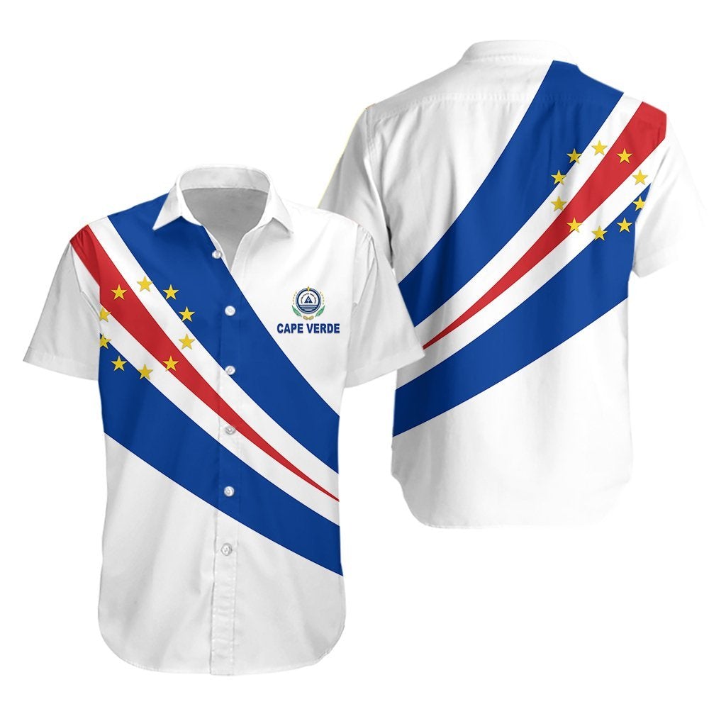 Cape Verde Hawaiian Shirt Flag Version White LT13 - Wonder Print Shop