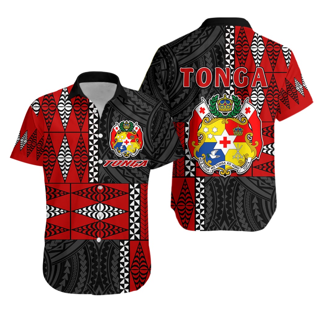 Tonga Hawaiian Shirt Tongan Pattern Mix Polynesian LT13 - Wonder Print Shop