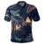 Hawaiian Palm Tree Volcano Night On The Land Polo Shirt - Wonder Print Shop