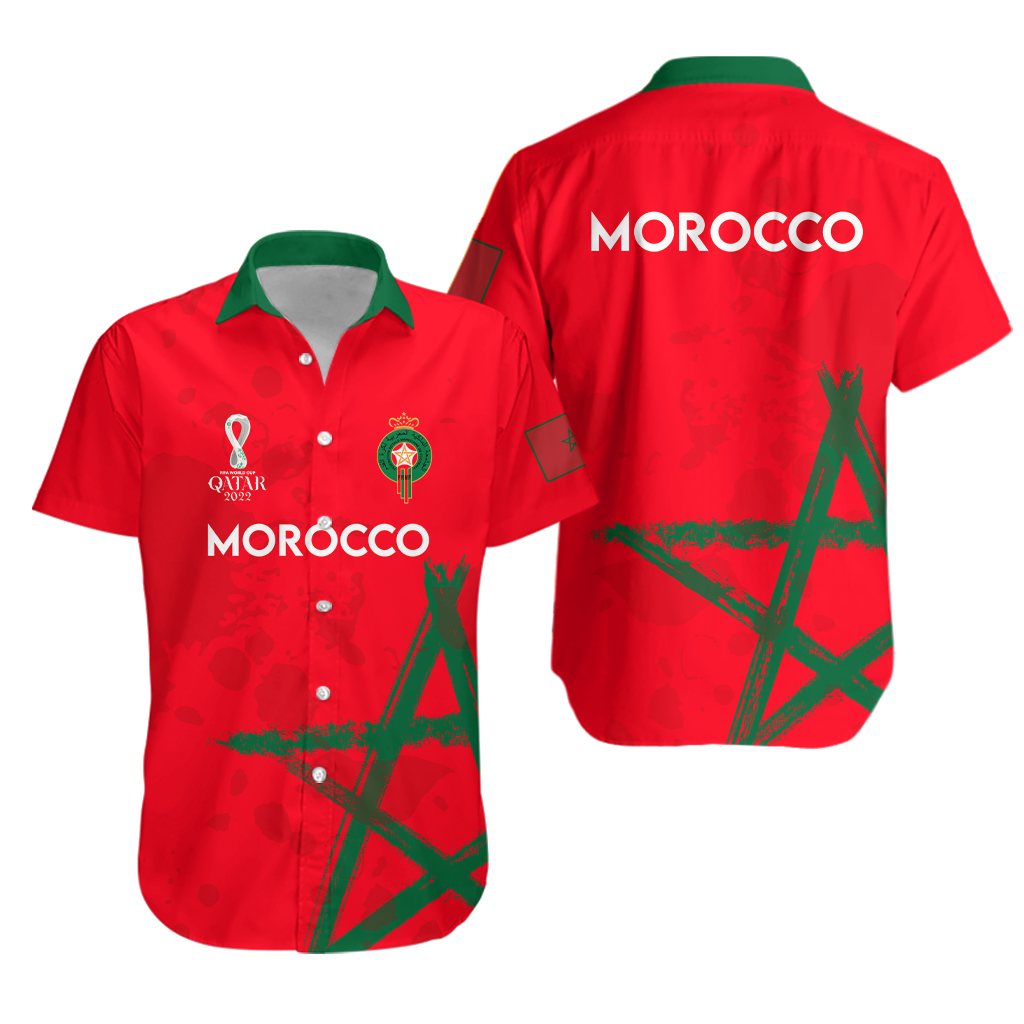 Morocco Football World Cup 2022 Hawaiian Shirt - LT2 - Wonder Print Shop