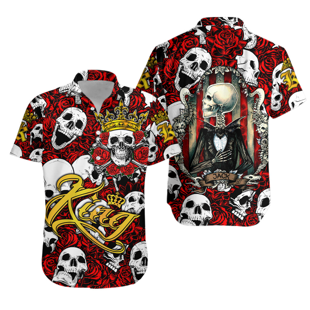 Skull Rose King - Death Cannot Divide Us Hawaiian Shirt - LT2 - Wonder Print Shop