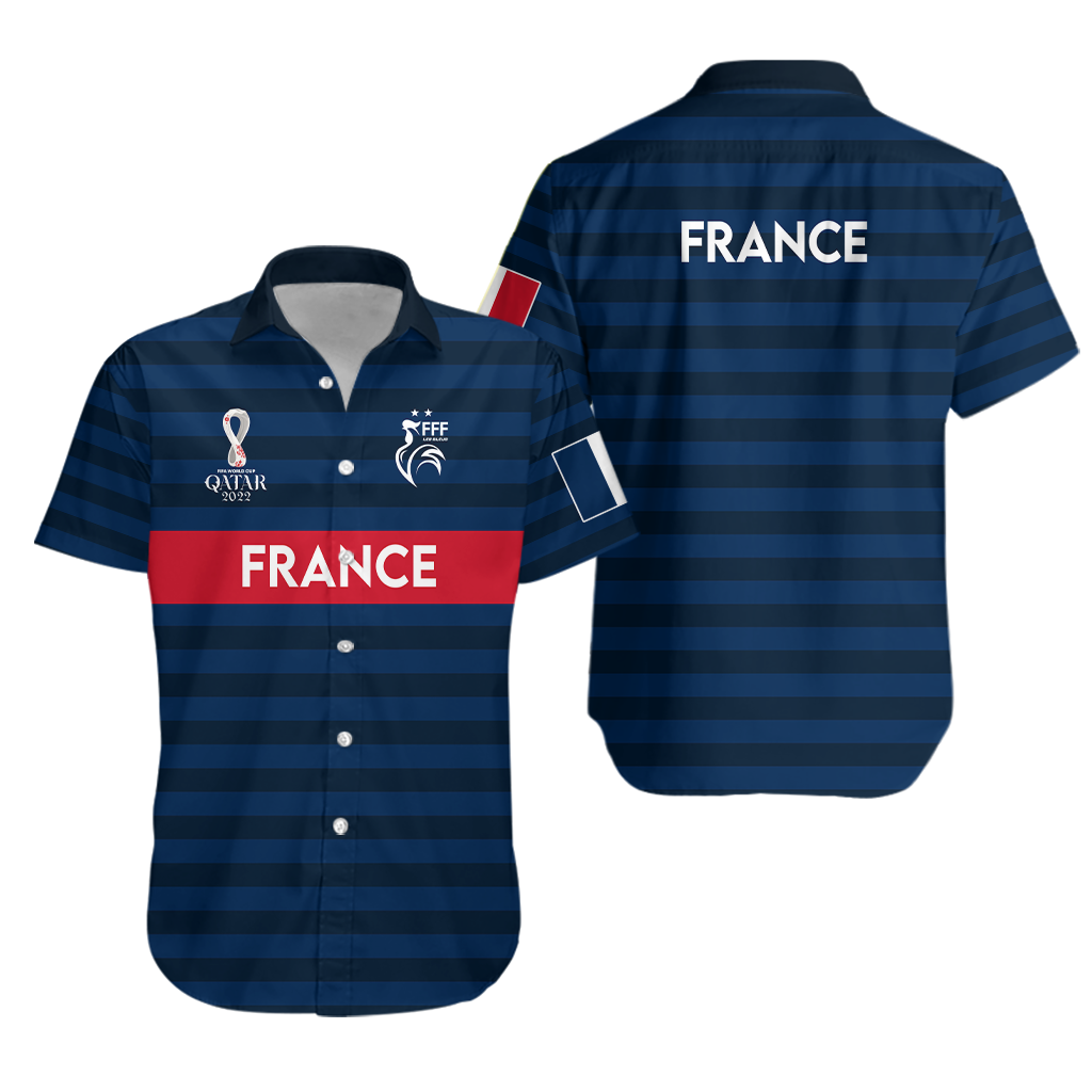 France Football World Cup 2022 Hawaiian Shirt - LT2 - Wonder Print Shop