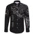 (Custom) Viking Long Sleeve Button Shirt - Fenrir Norse Wolf Thunderstorm RLT12 - Wonder Print Shop