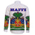 Haiti Long Sleeve Button Shirt Flag With Coat Of Arm (White) - Wonder Print Shop