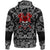 Viking Hoodie Head On Black with Bandana Paisley Style RLT12 - Wonder Print Shop