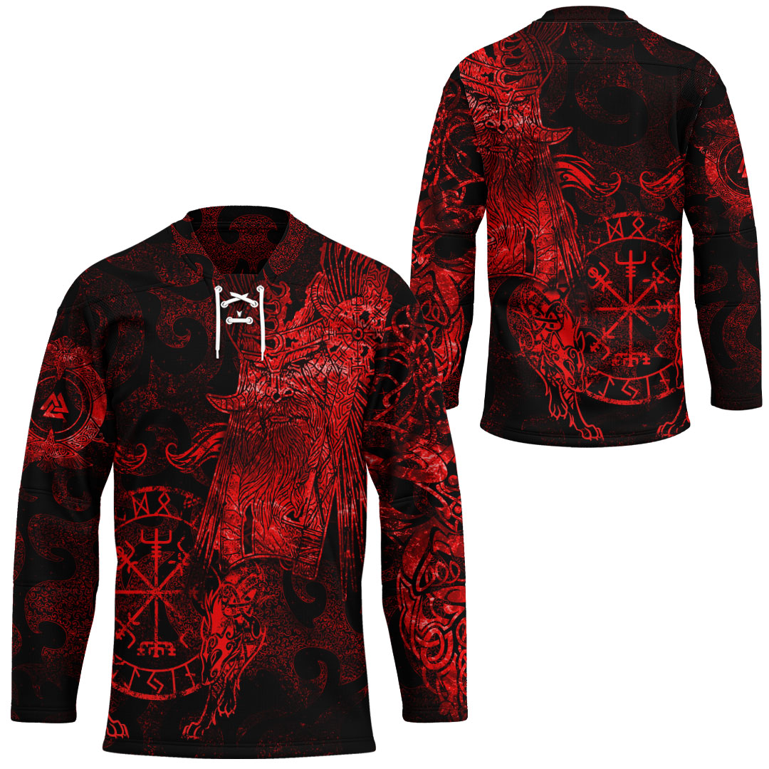 viking-clothing-viking-odin-tattoo-red-version-hockey-jersey