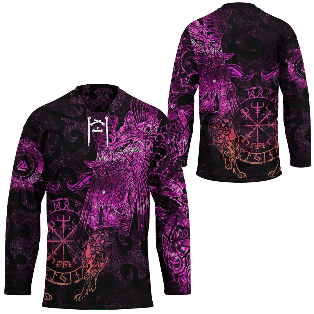 viking-clothing-viking-odin-tattoo-pink-version-hockey-jersey