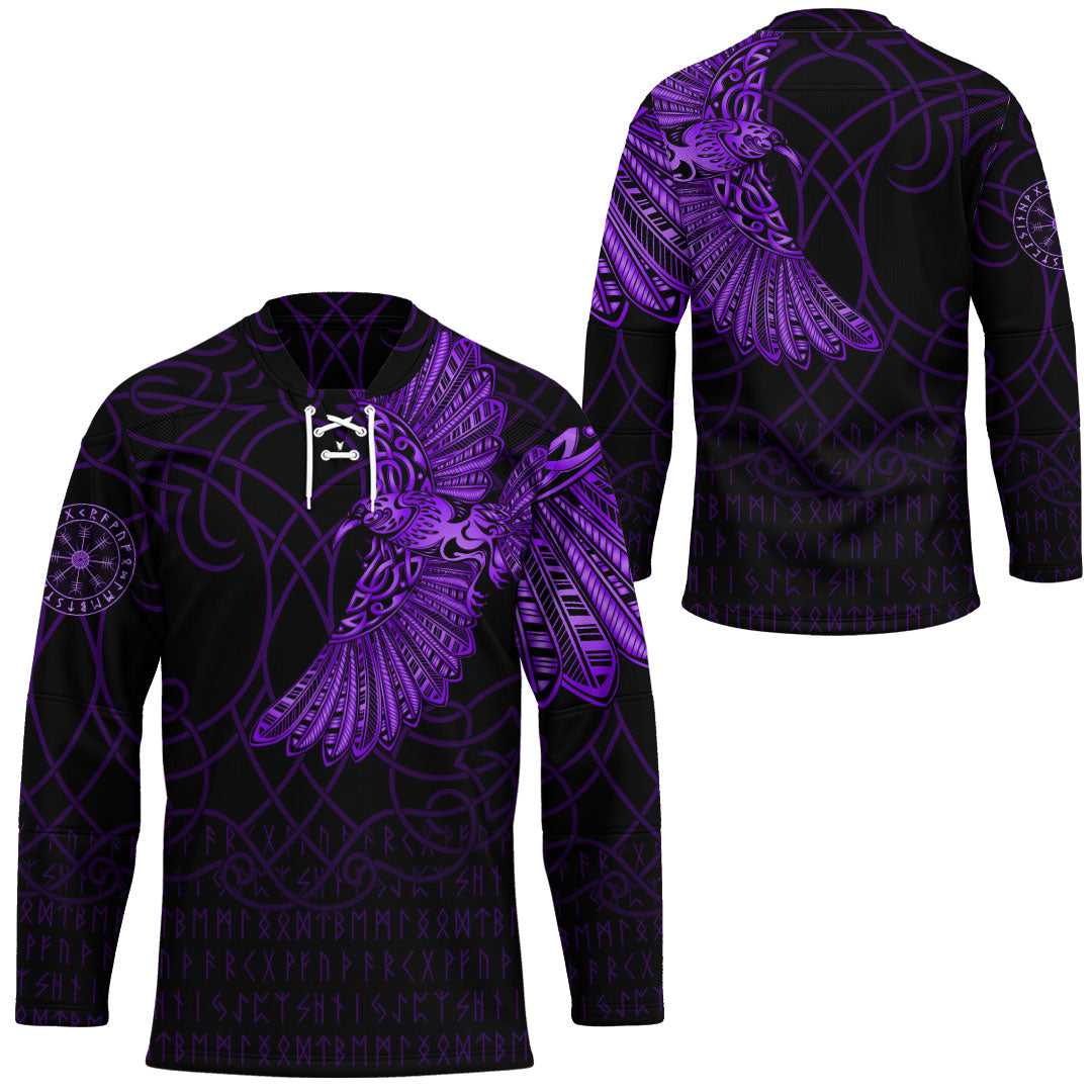 viking-clothing-viking-odins-raven-tattoo-purple-version-hockey-jersey