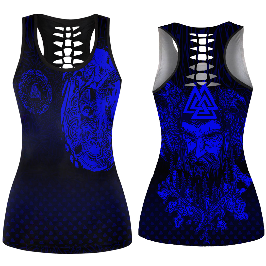 viking-clothing-viking-odin-raven-tattoo-style-blue-version-hollow-tank-top