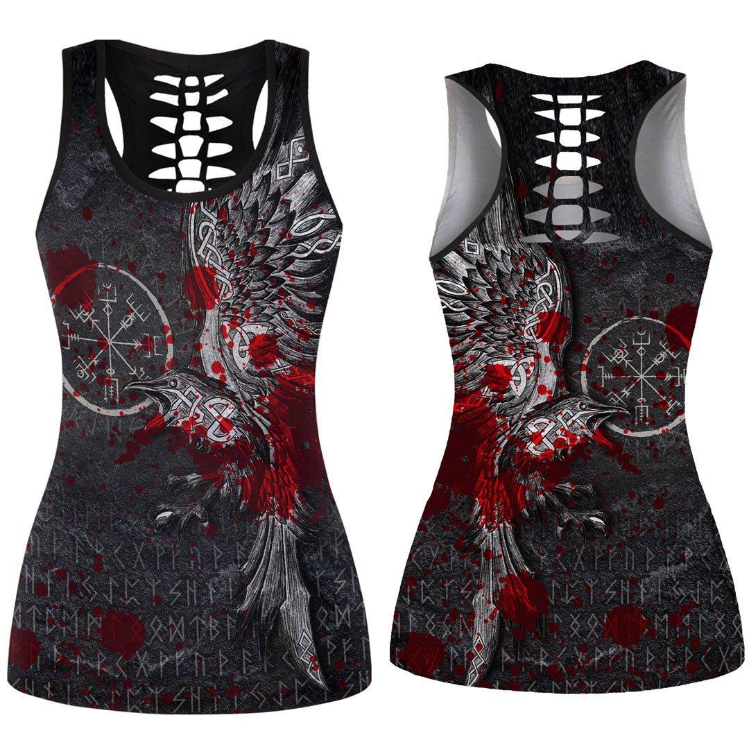 viking-clothing-viking-odin-raven-tattoo-style-blood-version-hollow-tank-top