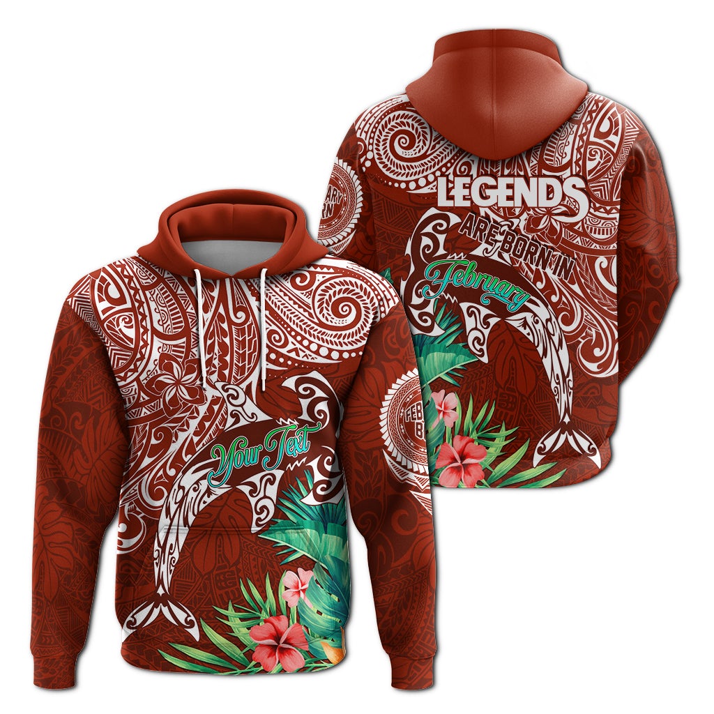 Custom Polynesian Birthday Hoodie Legends Are Born In February - Wonder Print Shop