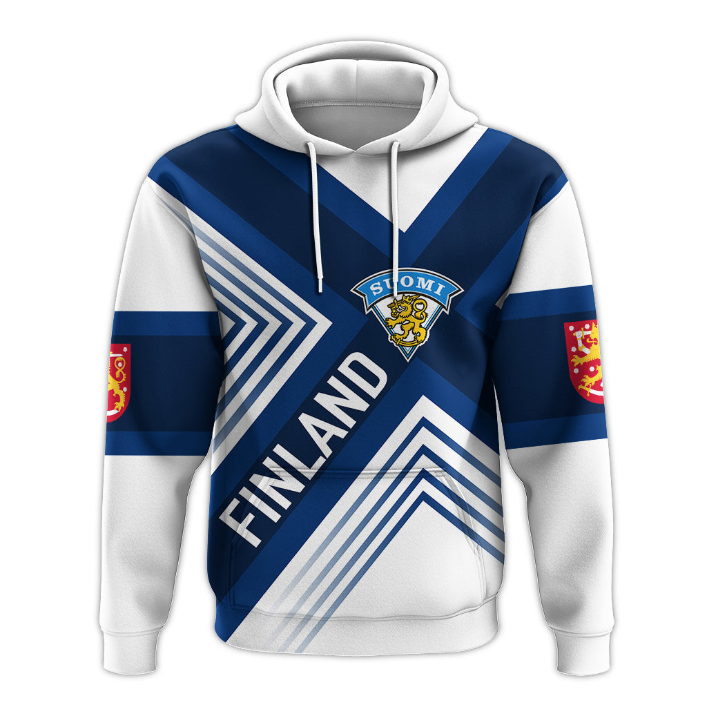 Custom Finland Ice Hockey World Championships Suomi Hoodie - White Version - Wonder Print Shop