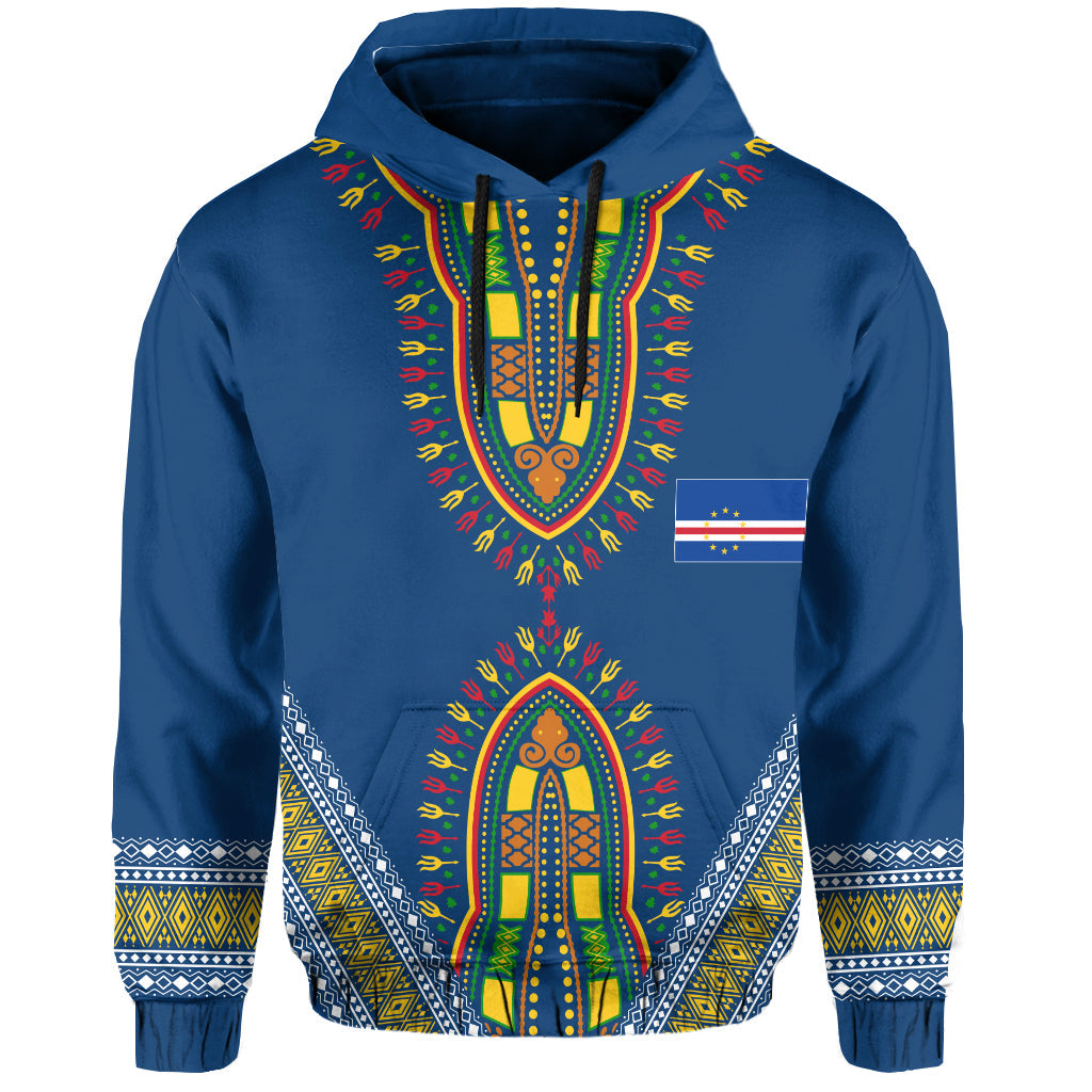 Kabu Verdi Dashiki Design Personalised Hoodie Proud Cape Verdean - Wonder Print Shop