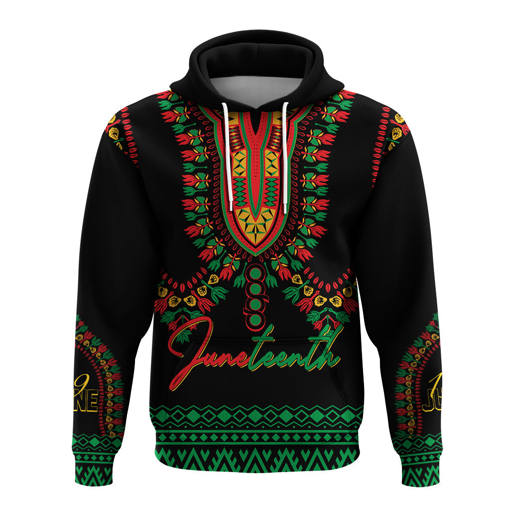 juneteenth-dashiki-personalised-hoodie-freedom-united-pan-african-flag