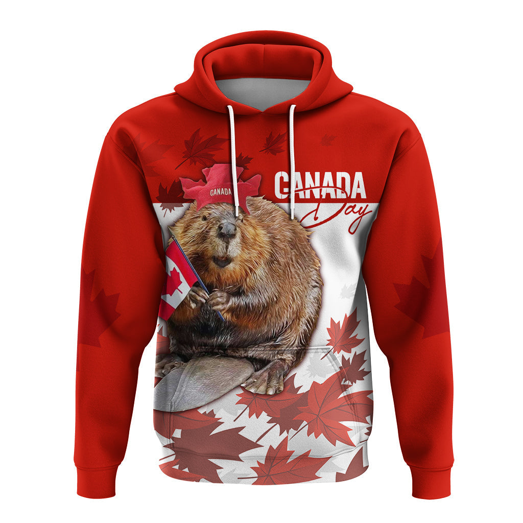 Canada Day Hoodie Patriot Beaver Mix Maple Leaf - Wonder Print Shop