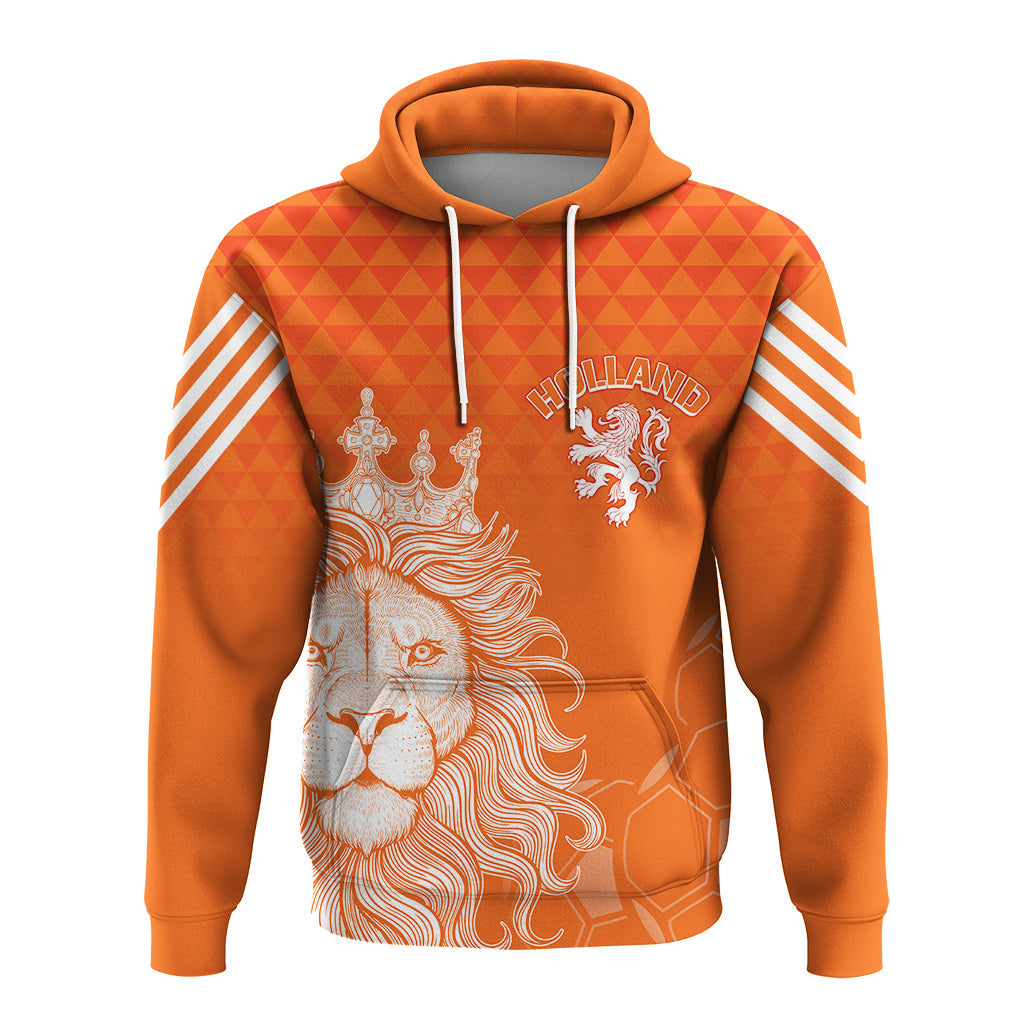 Custom Netherlands Football 2022 Hoodie Oranje Lions - Wonder Print Shop