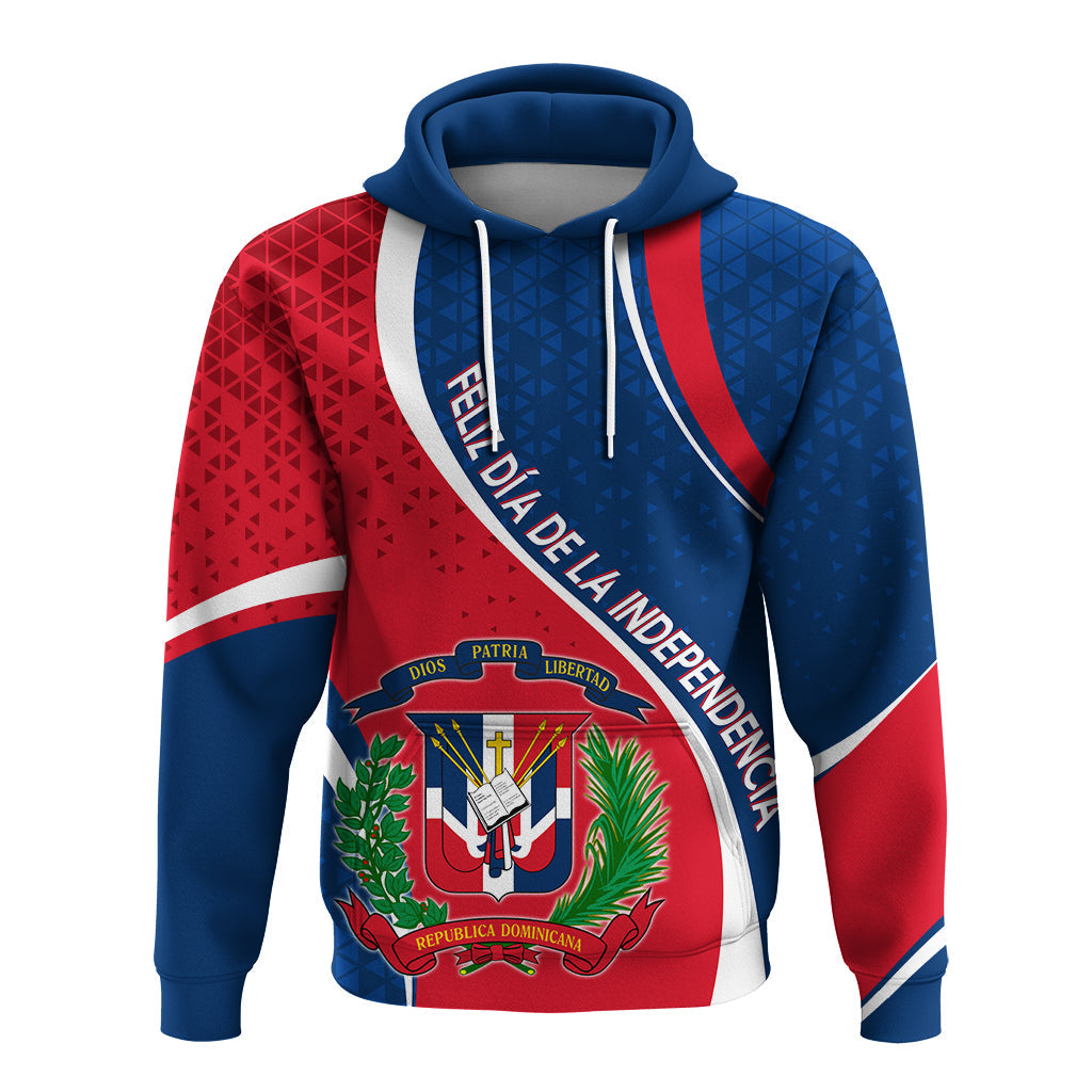 Dominican Republic Hoodie Independence Day Curve Style - Wonder Print Shop