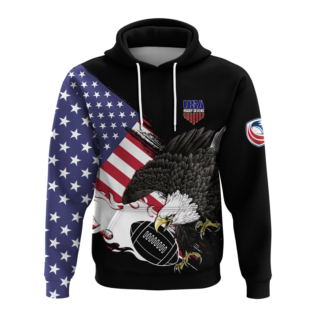 Custom USA Rugby Sevens Hoodie The Eagles - Wonder Print Shop