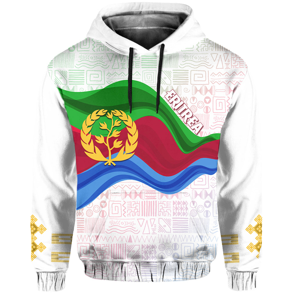 Eritrea Hoodie Independence Day Ethnic African Pattern White - Wonder Print Shop