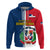 Custom Dominican Republic Dia de la Independencia Hoodie Coat Of Arms And Flag Map - Wonder Print Shop