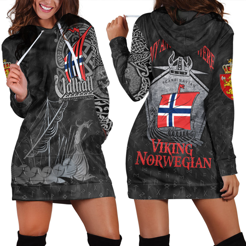 Viking Clothing Viking Norway Drakkar Hoodie Dress RLT12 - Wonder Print Shop