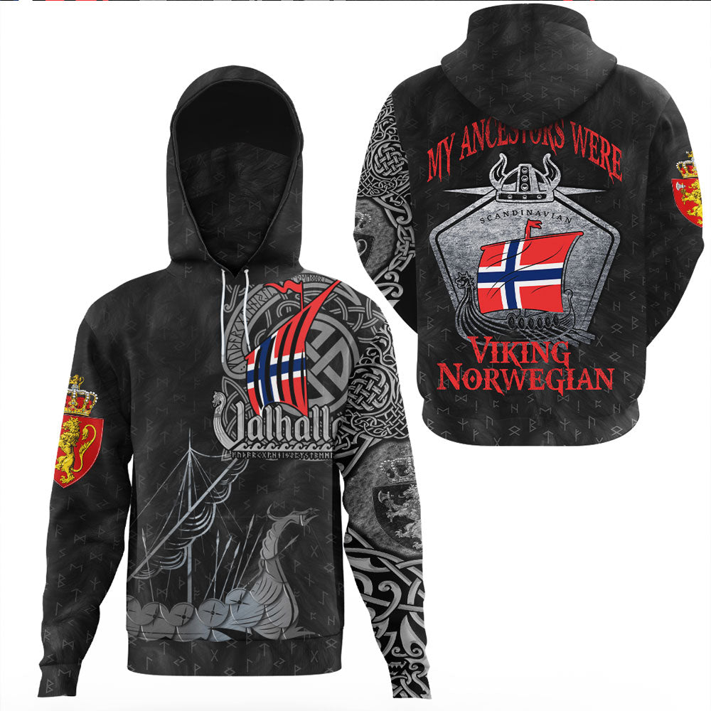 Viking Clothing Viking Norway Drakkar Gaiter Hoodie RLT12 - Wonder Print Shop