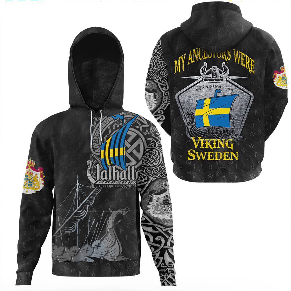 Viking Clothing Viking Sweden Drakkar Gaiter Hoodie RLT12 - Wonder Print Shop